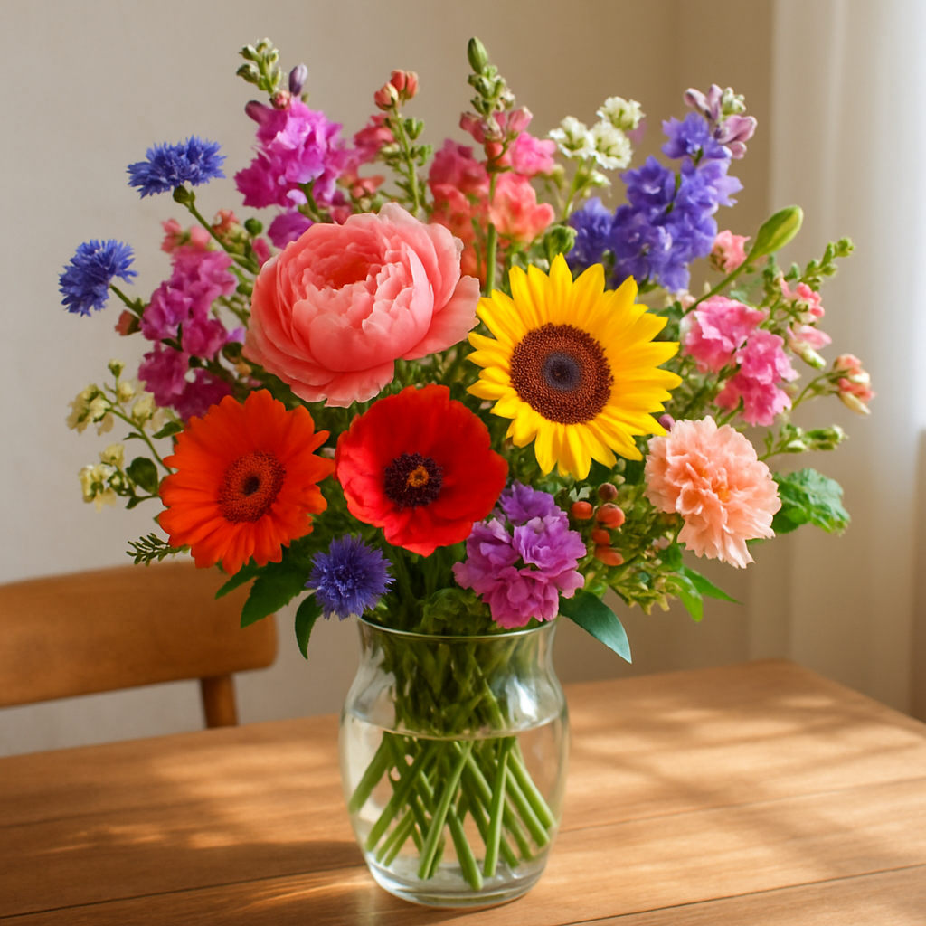 Fresh flowers in a vase