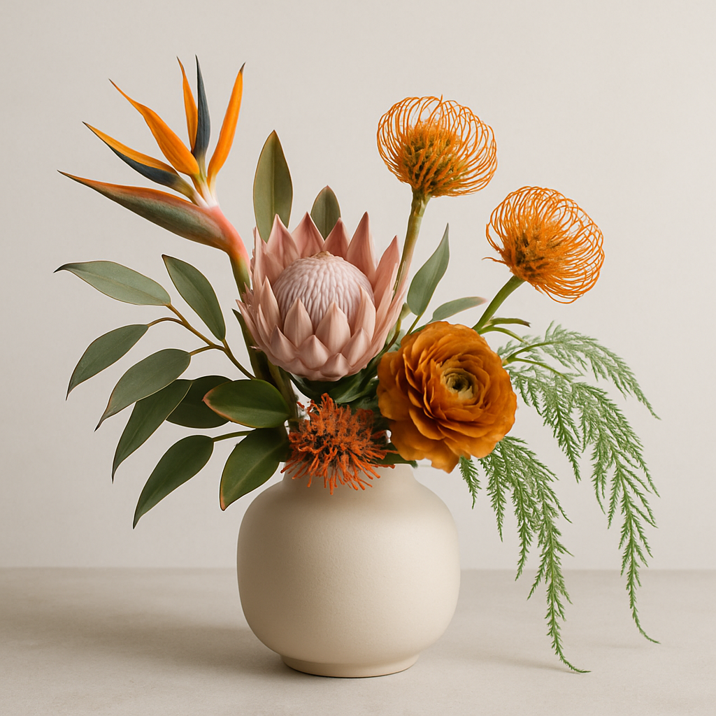 Modern floral arrangement
